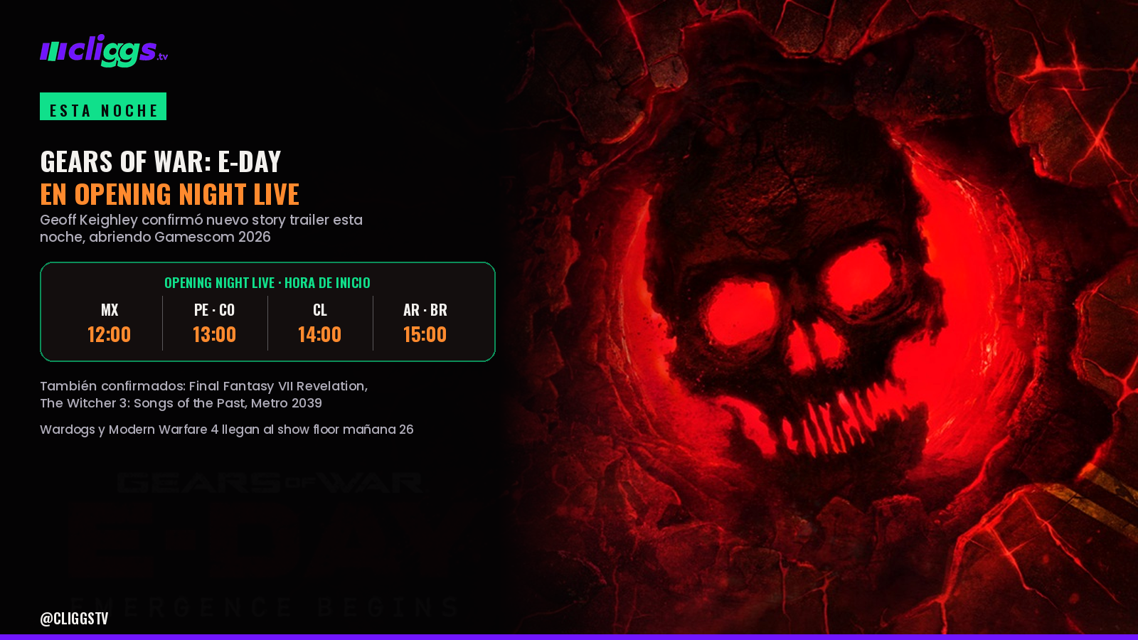 Gears of War: E-Day at Gamescom's Opening Night Live