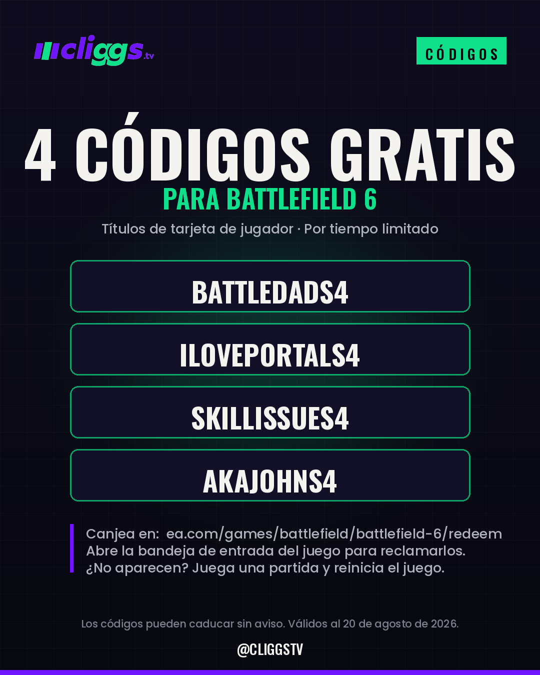 Battlefield 6 — 4 free codes