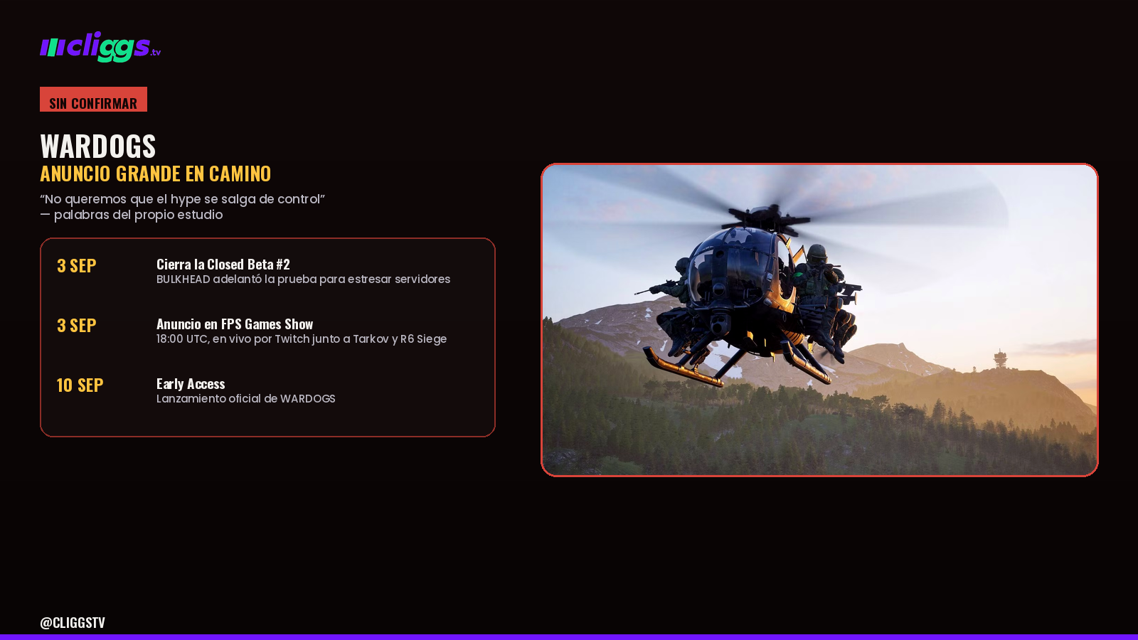 WARDOGS: Big Announcement Incoming
