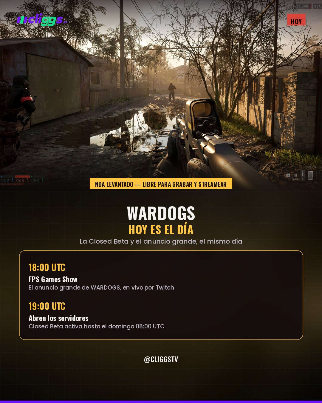 WARDOGS: today's the day