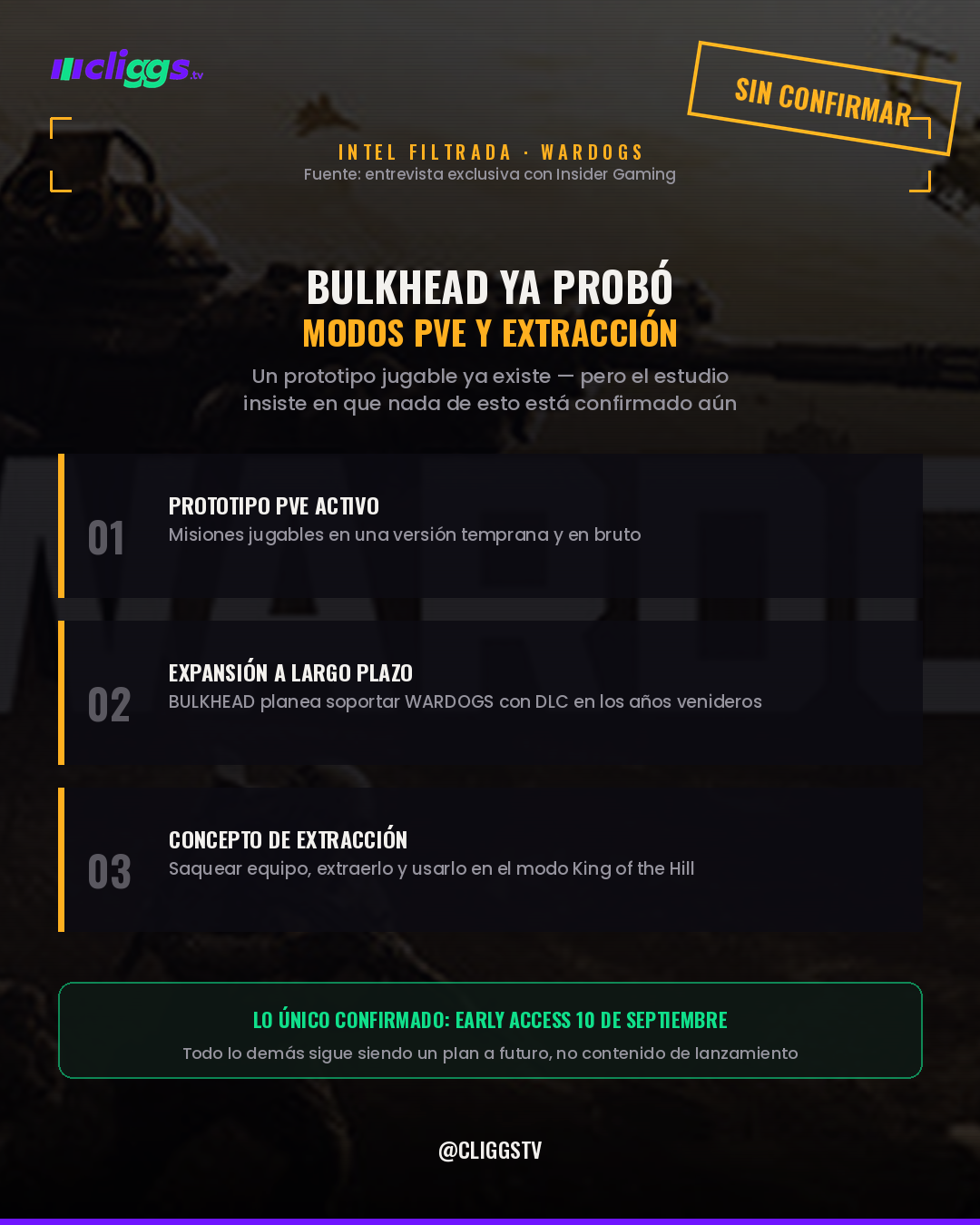 Bulkhead already tested PvE and extraction modes