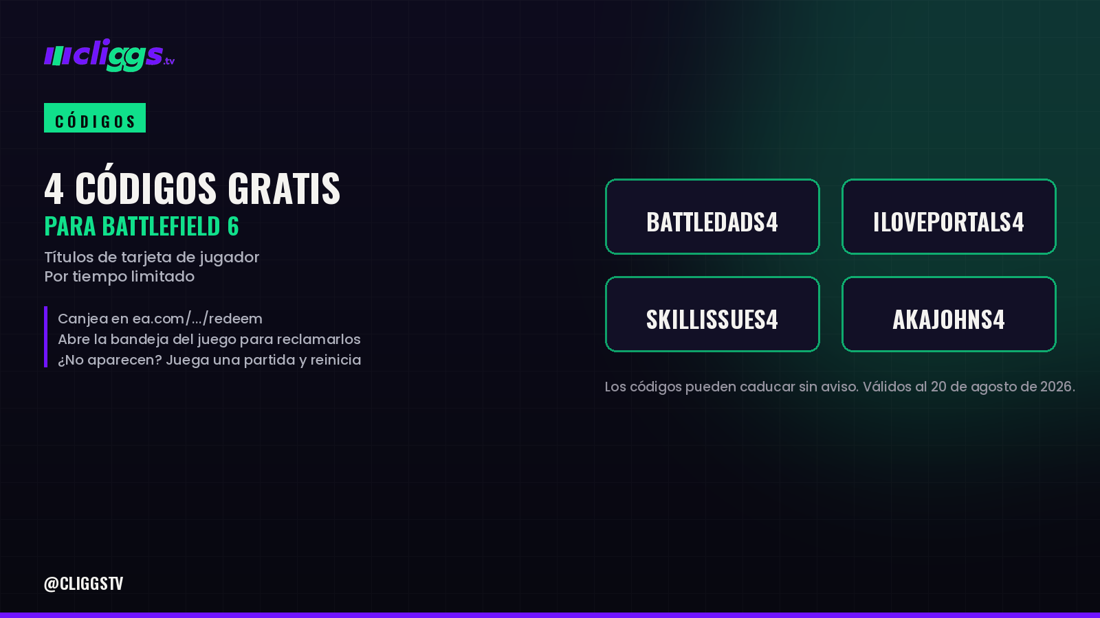 Battlefield 6: 4 Free Codes for Your Player Card